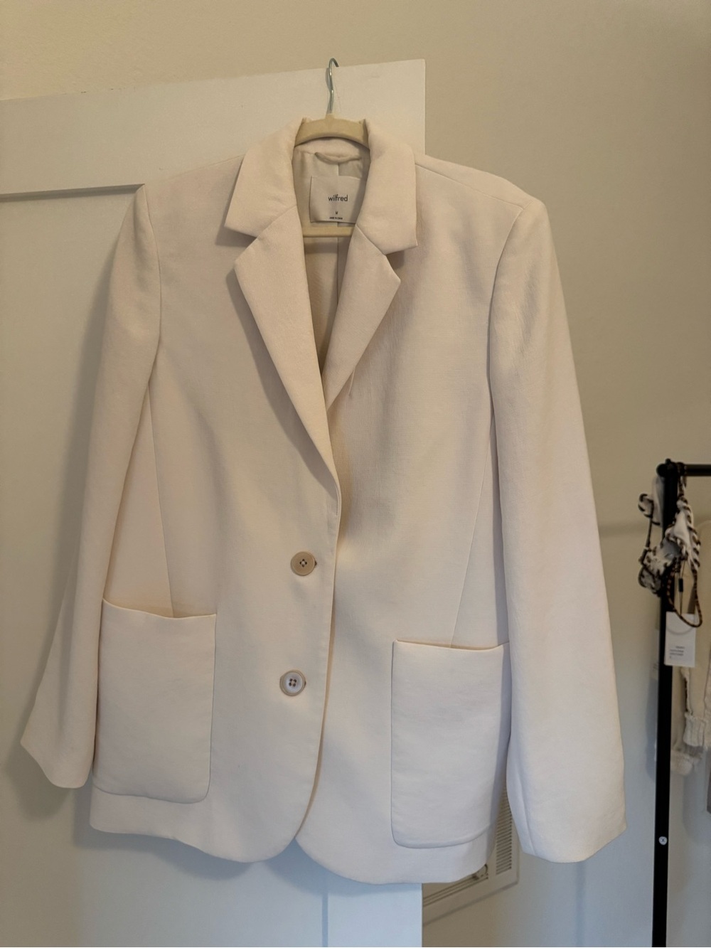 Aritzia Wilfred Cream Single-Breasted Blazer - Picture 4 of 4